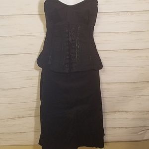 Bustier top and skirt